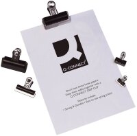Q-CONNECT Briefklemmer schwarz 7,0 cm, 10 St.