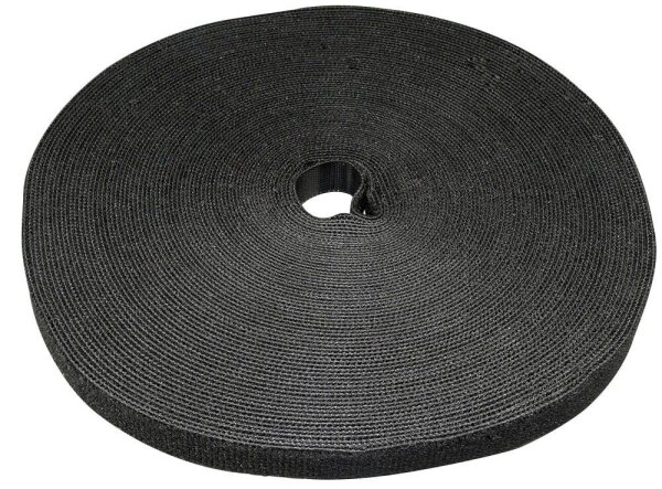 LABEL THE CABLE Klettband ROLL STRAP PRO schwarz 25,0 m x 1,6 cm, 1 St.