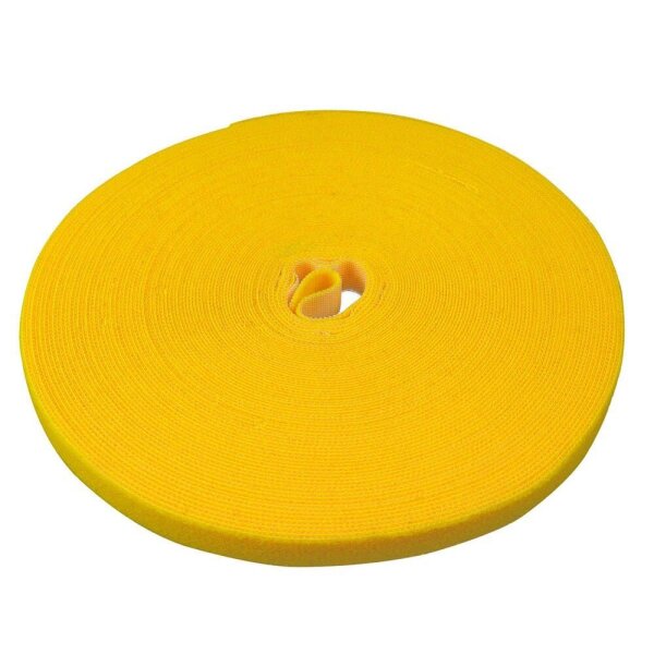 LABEL THE CABLE Klettband ROLL STRAP PRO gelb 25,0 m x 1,6 cm, 1 St.