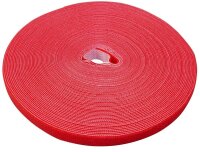 LABEL THE CABLE Klettband ROLL STRAP PRO rot 25,0 m x 1,6...