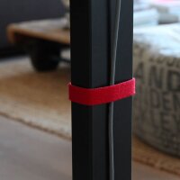 LABEL THE CABLE Klettband ROLL STRAP PRO rot 25,0 m x 1,6...