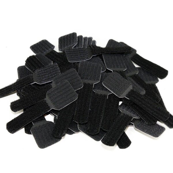 LABEL THE CABLE Klettkabelbinder WALL STRAPS PRO schwarz 9,0 cm x 1,6 cm, 50 St.