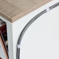 LABEL THE CABLE Klettkabelbinder WALL STRAPS PRO weiß 9,0 cm x 1,6 cm, 50 St.