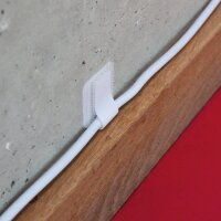 LABEL THE CABLE Klettkabelbinder WALL STRAPS PRO weiß 9,0 cm x 1,6 cm, 50 St.