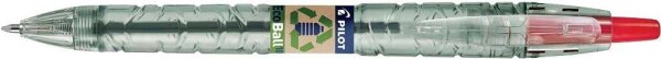 PILOT Kugelschreiber B2P „Bottle 2 Pen“ ECOBALL transparent/grün, Schreibfarbe: rot, 1 St.