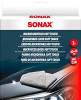 SONAX soft touch Mikrofasertücher waschbar, 3 St.