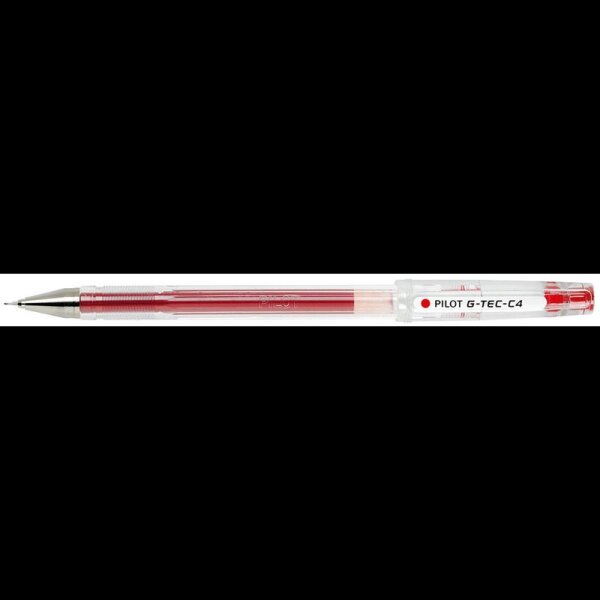 PILOT G-Tec C4 0.4 Gelschreiber transparent 0,4 mm, Schreibfarbe: rot, 1 St.