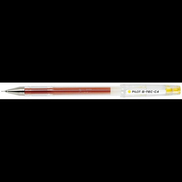 PILOT G-Tec C4 0.4 Gelschreiber transparent 0,4 mm, Schreibfarbe: gelb, 1 St.