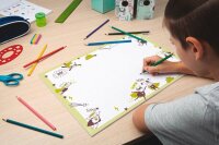 SIGEL Schreibtischunterlage Little Heroes hellgrün Papier 42,0 x 29,7 cm, 30,0 Blatt