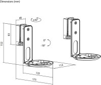 goobay Lautsprecher-Wandhalterung Modern Era 1 Flex schwarz