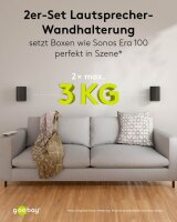 goobay Lautsprecher-Wandhalterung Modern Era 1 Flex schwarz