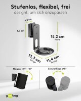 goobay Lautsprecher-Wandhalterung Modern Era 1 Flex schwarz