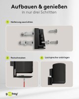 goobay Lautsprecher-Wandhalterung Modern Era 1 Flex schwarz
