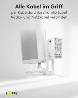 goobay Lautsprecher-Wandhalterung Modern Era 1 Flex weiß