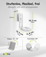 goobay Lautsprecher-Wandhalterung Modern Era 1 Flex weiß