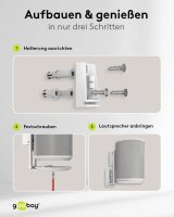goobay Lautsprecher-Wandhalterung Modern Era 1 Flex weiß
