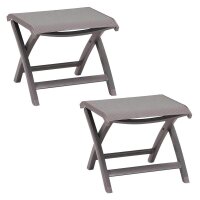 barths Gartenhocker Larino antikgrau, Metall, 2 St.