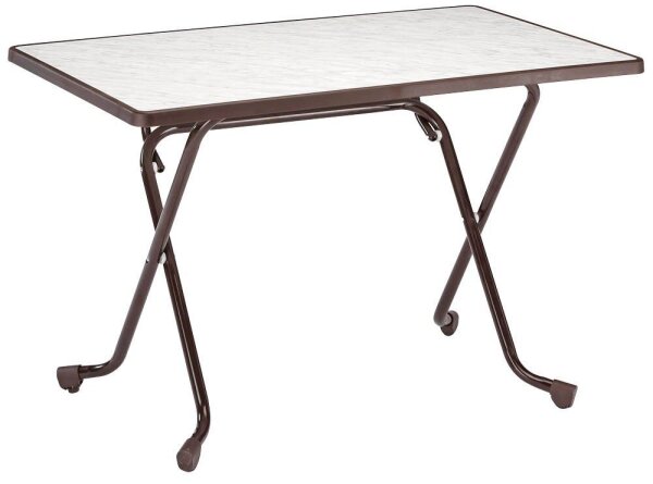 barths Gartentisch Madrid braun, weiß rechteckig 110,0 x 70,0 x 73,0 cm