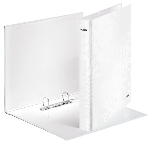 LEITZ WOW Ringbuch 2-Ringe perlweiß 4,0 cm DIN A4, 1 St.