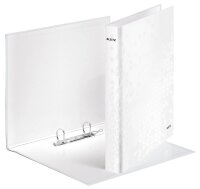 LEITZ WOW Ringbuch 2-Ringe perlweiß 4,0 cm DIN A4,...