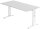 HAMMERBACHER OS 16 höhenverstellbarer Schreibtisch lichtgrau rechteckig, C-Fuß-Gestell weiß 160,0 x 80,0 cm