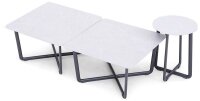 barths Fellow Beistelltische-Set freiform Keramik beige,...