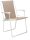 barths Klappstuhl mit Armlehnen Chiemsee beige, Metall, 1 St.