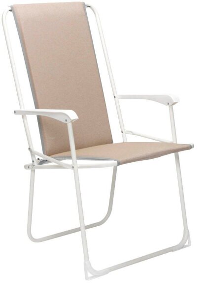 barths Klappstuhl mit Armlehnen Chiemsee beige, Metall, 1 St.