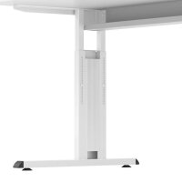 HAMMERBACHER OS 16 höhenverstellbarer Schreibtisch ahorn rechteckig, C-Fuß-Gestell weiß 160,0 x 80,0 cm