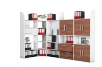 Kerkmann Aktenregal Dante weiß 80,0 x 32,5 x 190,0 cm, 1 St.