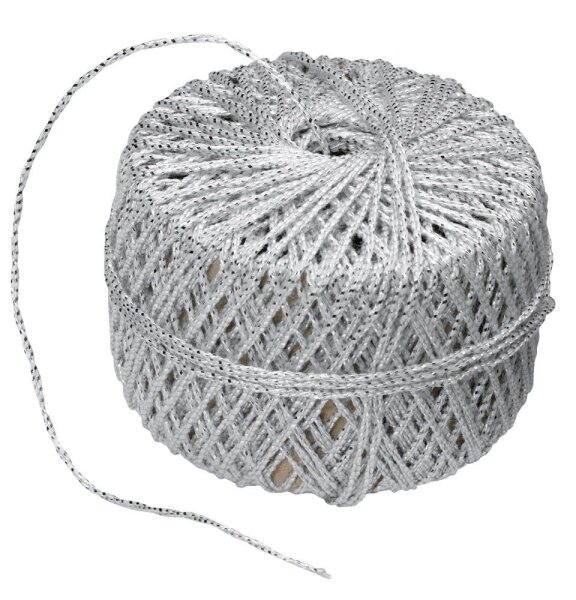 PRÄSENT Kordel Wolga glänzend silber 2,0 mm x 20,0 m  ( 127-631 )