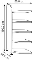 Kerkmann Eckregal Dante weiß 60,0 x 32,5 - 60,0 x...