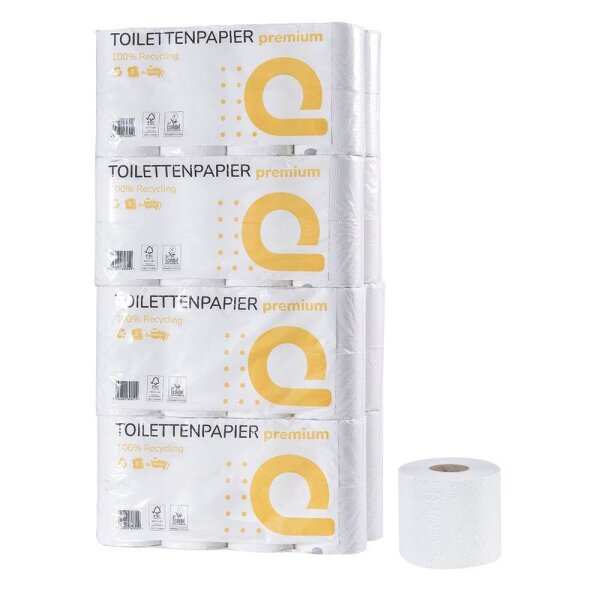 Huchtemeier Papier Toilettenpapier Premium 3-lagig, 64 Rollen