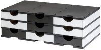 styro Sortierstation styrodoc duo Standard schwarz/weiß mit 9 Fächern
