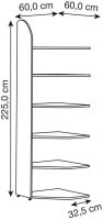 Kerkmann Eckregal Dante weiß 60,0 x 32,5 - 60,0 x...