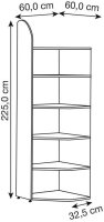 Kerkmann Eckregal Dante weiß 60,0 x 32,5 - 60,0 x...