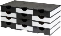 styro Sortierstation styrodoc duo Standard schwarz/weiß mit 12 Fächern