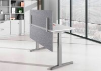 HAMMERBACHER Tischtrennwand VARW18/5, grau 179,5 x 50,0 cm, 1 St.