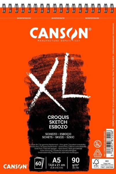 canson Skizzenblock XL DIN A5, 1 Block