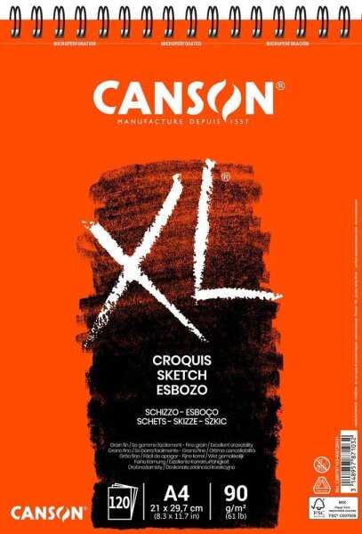 canson Skizzenblock XL DIN A4, 1 Block