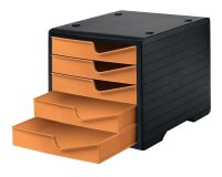 styro Schubladenbox styroswingbox  apricot 275-8430.4191, DIN A4 mit 5 Schubladen, 1 St.