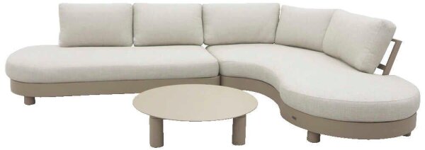 barths Loungegruppe Salerno sand Kunststoff, Metall, 3-teilig