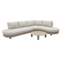 barths Loungegruppe Salerno sand Kunststoff, Metall, 3-teilig