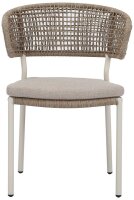 barths Gartenstuhl mit Armlehnen Spitz sand, Metall, 2 St.