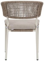 barths Gartenstuhl mit Armlehnen Spitz sand, Metall, 2 St.