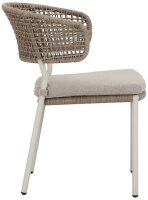 barths Gartenstuhl mit Armlehnen Spitz sand, Metall, 2 St.