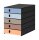 styro Schubladenbox styroval pro Emotions Beach  blau, braun, orange 14-8000.BE, DIN A4 mit 5 Schubladen, 1 St.