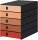 styro Schubladenbox styroval pro Emotions Herbst  orange, braun, rot 14-8000.HE, DIN A4 mit 5 Schubladen, 1 St.