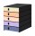 styro Schubladenbox styroval pro Emotions Sonnenaufgang  gelb, orange, rosa, lila 14-8000.SO, DIN A4 mit 5 Schubladen, 1 St.
