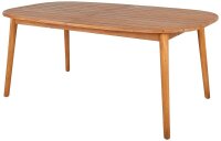 barths Gartentisch Siena akazie  rechteckig abgerundet 180,0 - 240,0 x 100,0 x 75,0 cm